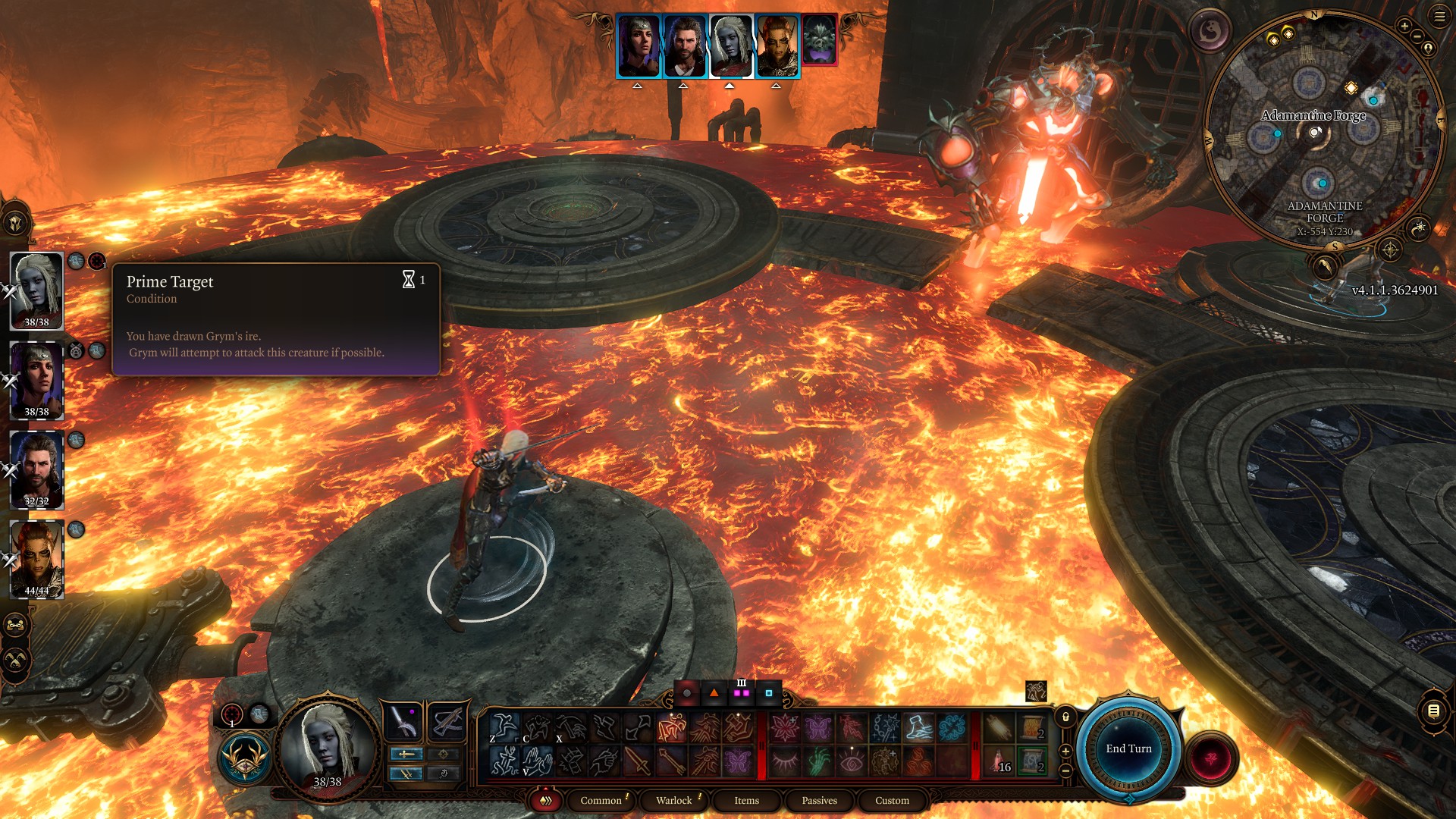 Baldur's Gate 3 Grym's Prime Target status.